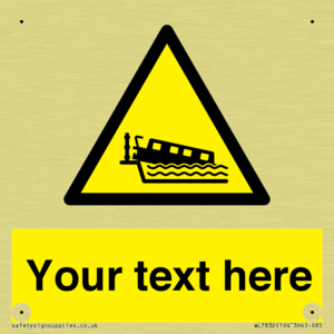 Custom warning grounding narrow boat on lock cill